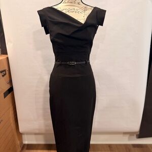 Black Halo iconic black Classic Jackie O Dress 2